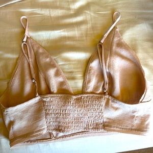 Champagne pink crop top. In perfect condition!